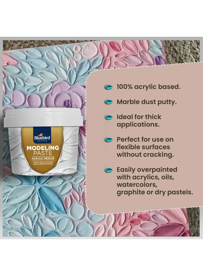 Bluebird Modelling Paste 150GM - High Density, Acrylic Medium - For Texture and Thickness, Dimension Additive - Image 2